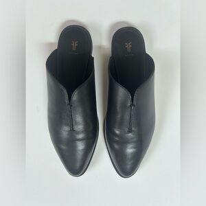 Frye Nolan Seam Mules Black Size 8